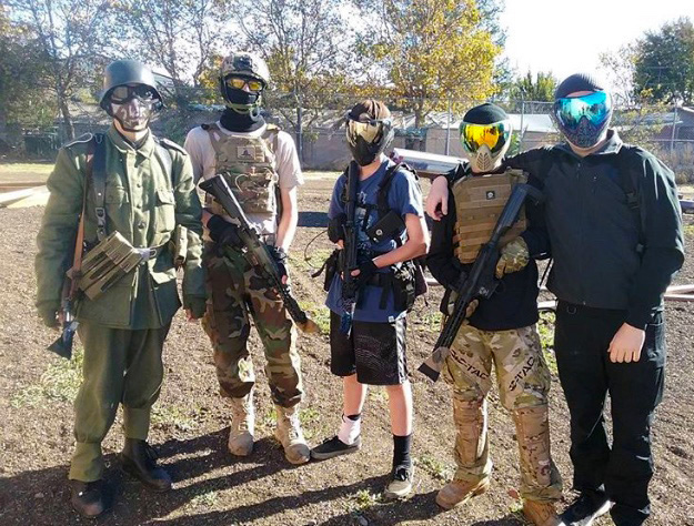 Group ready to play airsoft